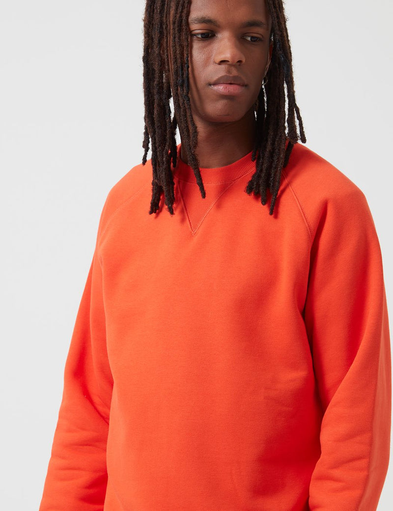 Carhartt-WIP Chase Sweatshirt - Safety Orange/Gold