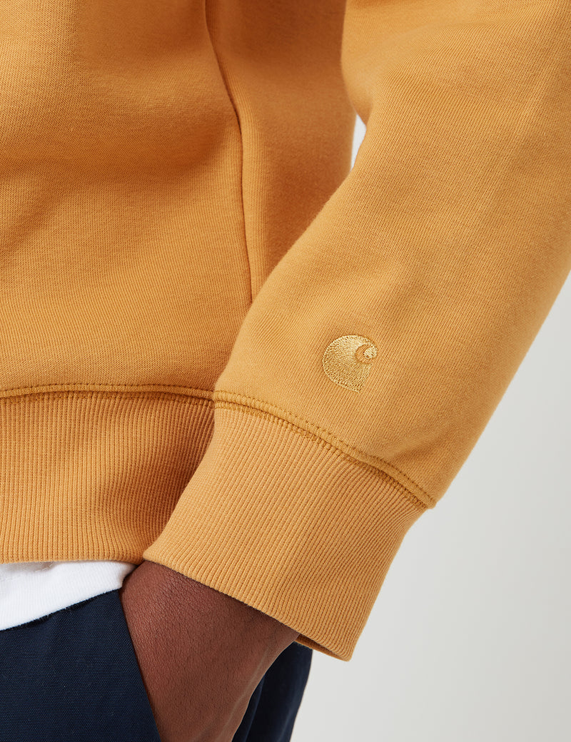 Sweat Carhartt-WIP Chase - Soleil d'hiver/Or