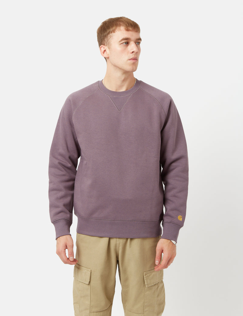 Carhartt-WIP Sweat Chase - Misty Thistle Pink
