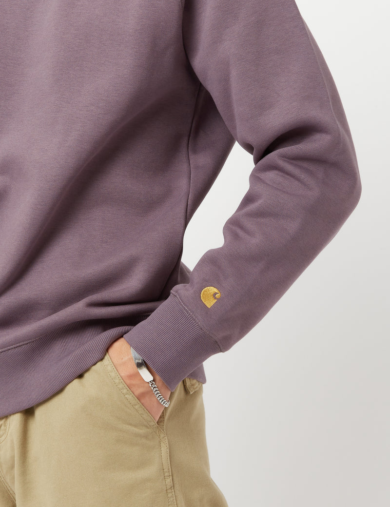Carhartt-WIP Sweat Chase - Misty Thistle Pink
