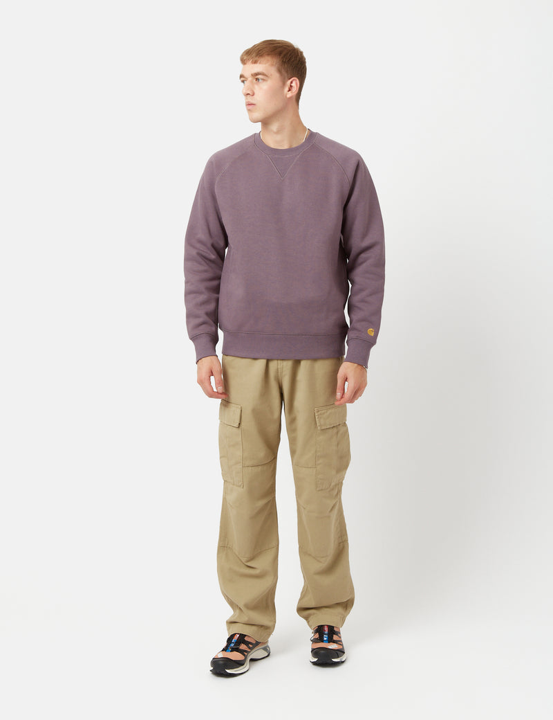 Carhartt-WIP Sweat Chase - Misty Thistle Pink