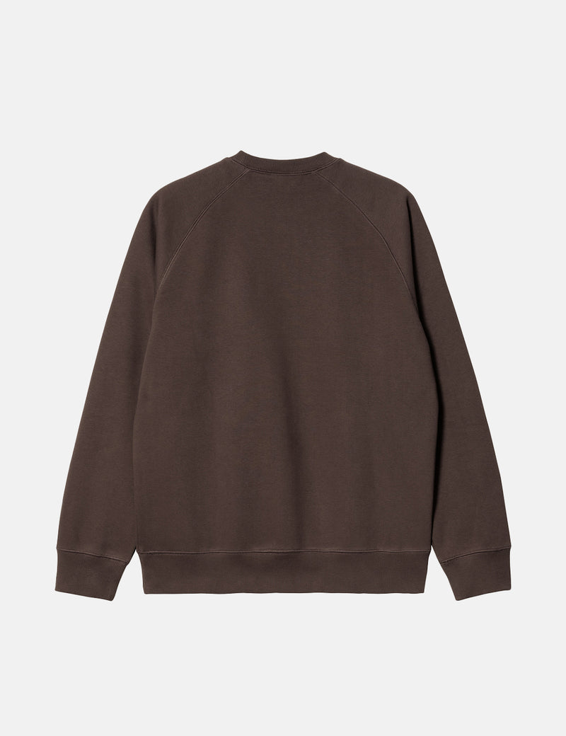 Carhartt-WIPチェイススウェットシャツ-ダークアンバーブラウン