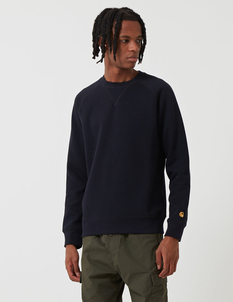Carhartt chase sweatshirt navy deals