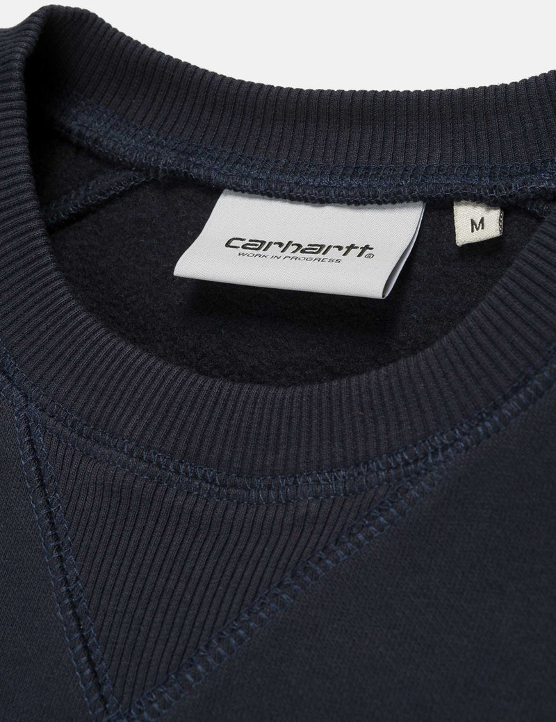 Carhartt-WIP 체이스 스웻 셔츠-다크 네이비 블루
