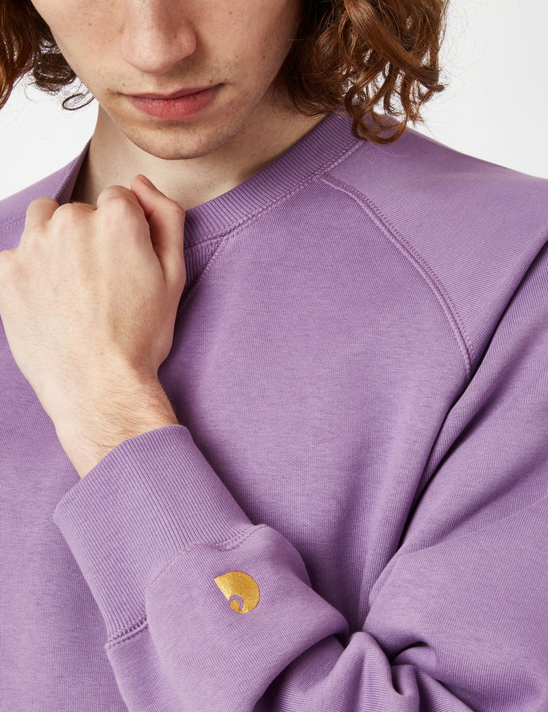 Carhartt-WIP Chase Sweatshirt - Violanda Purple