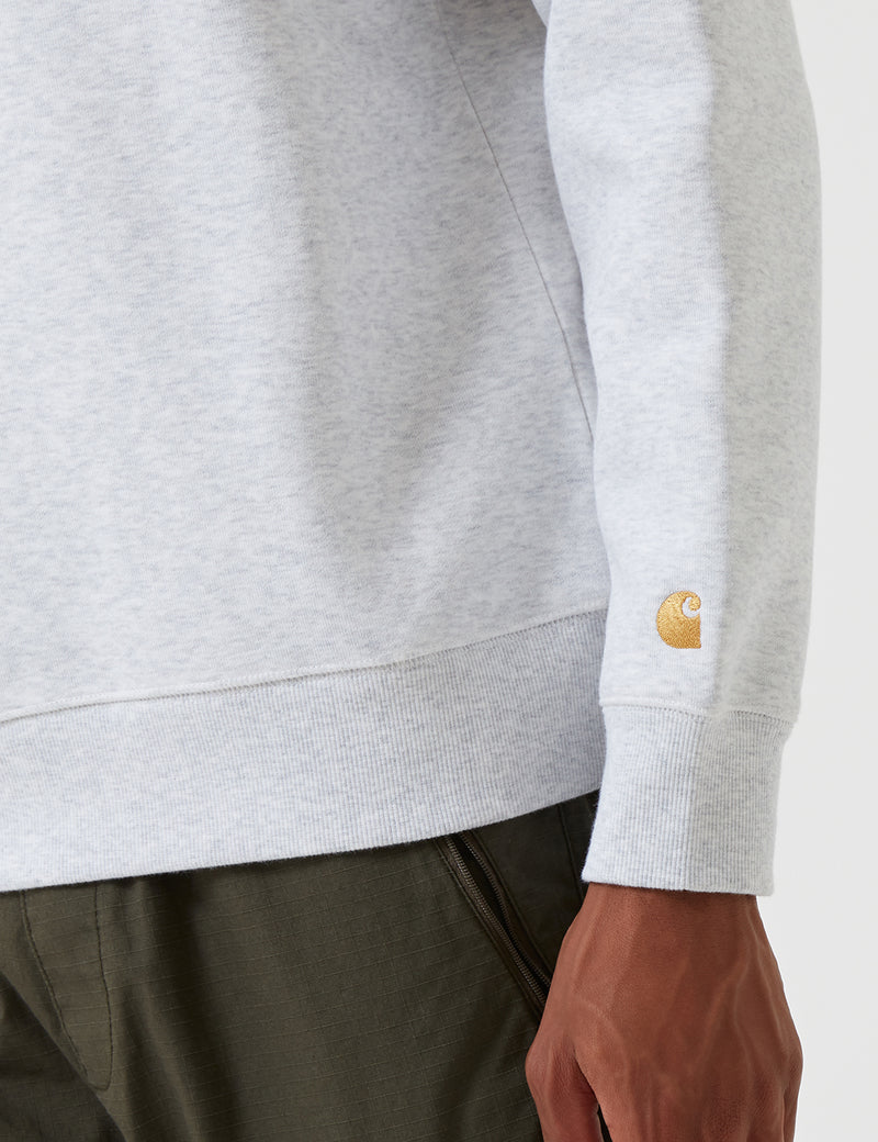 Carhartt-WIP Sweat Chase - Ash Heather/Or