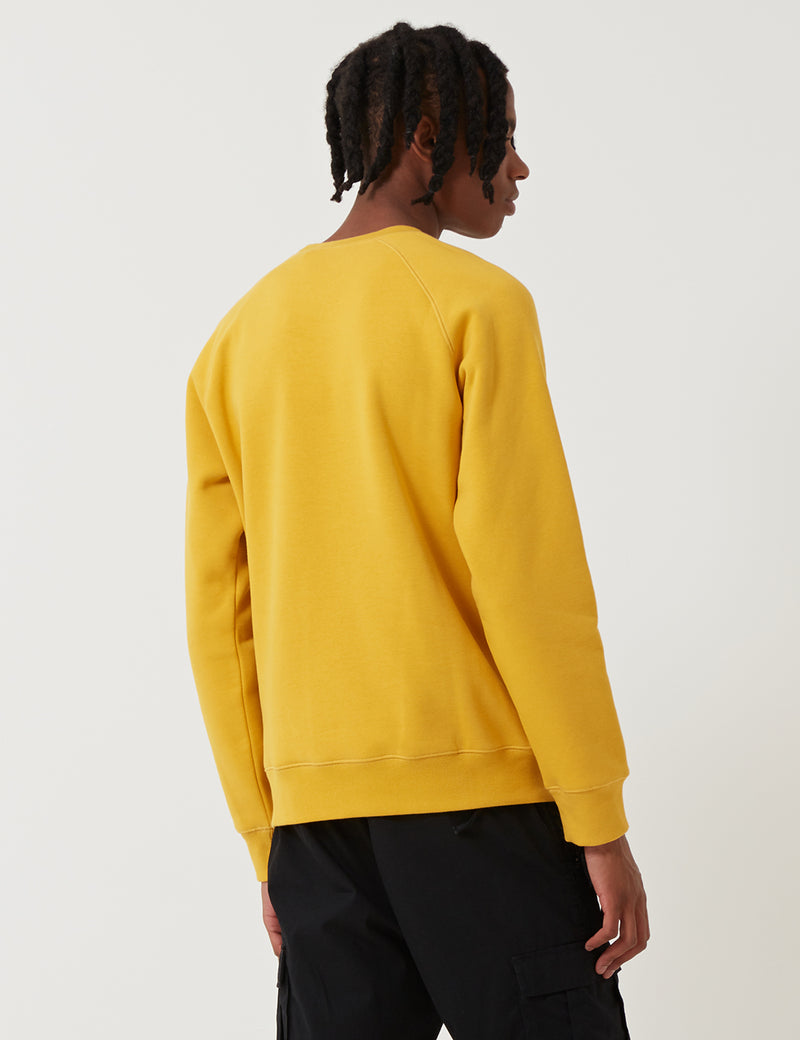 Carhartt-WIP 체이스 스웻 셔츠-Quince Yellow