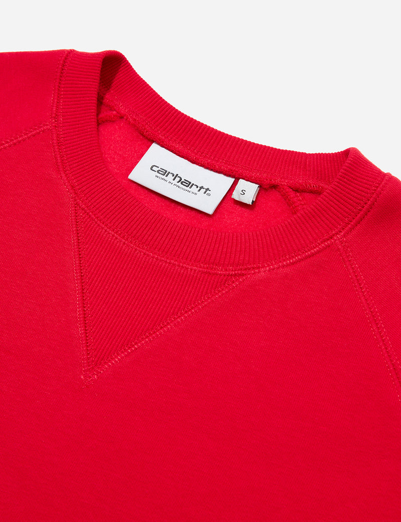 Carhartt-WIP 체이스 스웻 셔츠-Cardinal Red