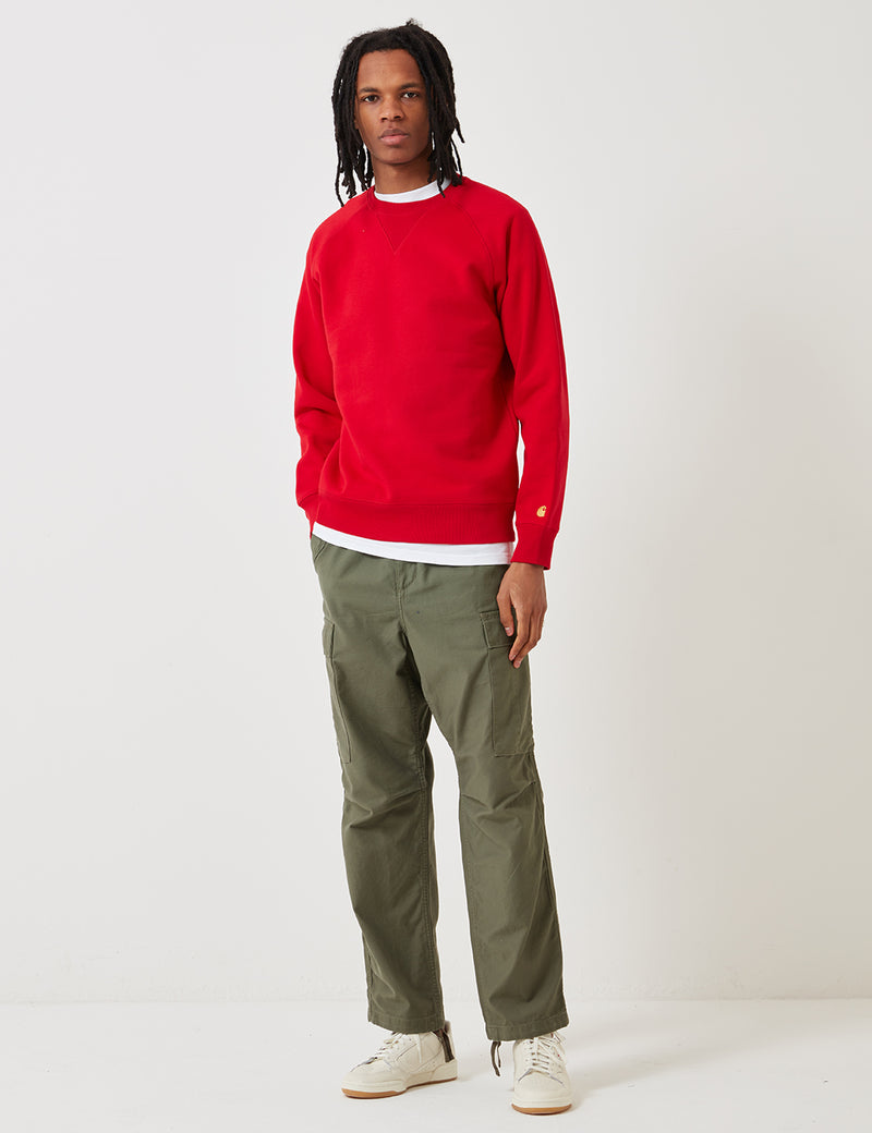 Sweat Carhartt-WIP Chase - Rouge Cardinal