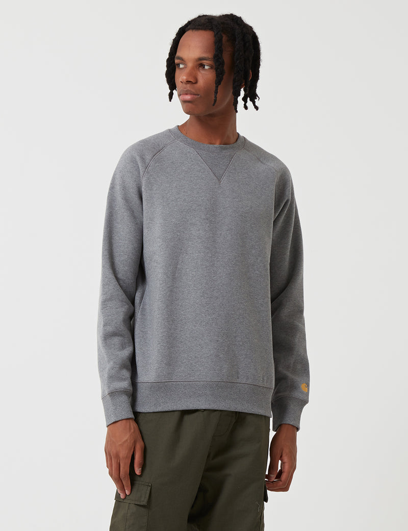 Carhartt-WIP Chase Sweatshirt - Dark Grey Heather