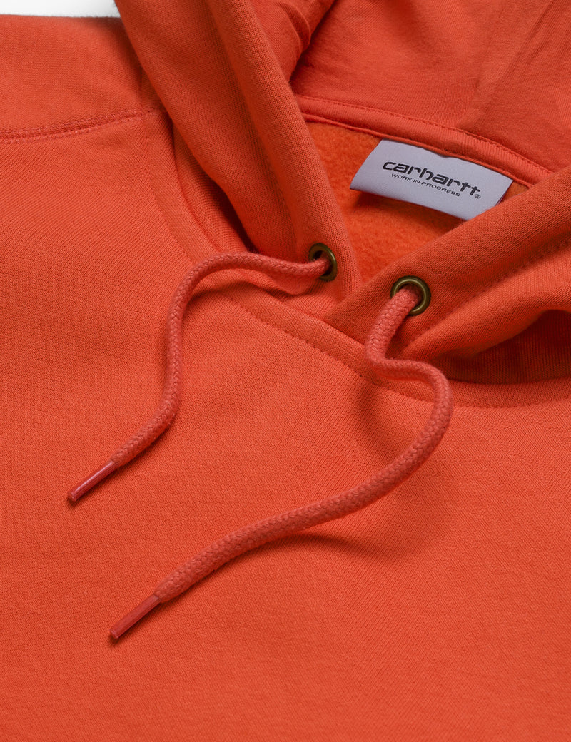 Carhartt-WIP Chase Hooded Sweatshirt - Brick Orange