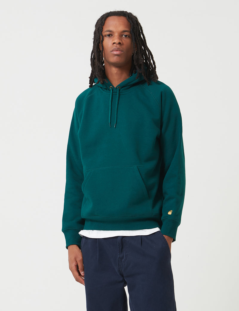 Carhartt-WIP Chase Hooded Sweatshirt - Dark Fir Green