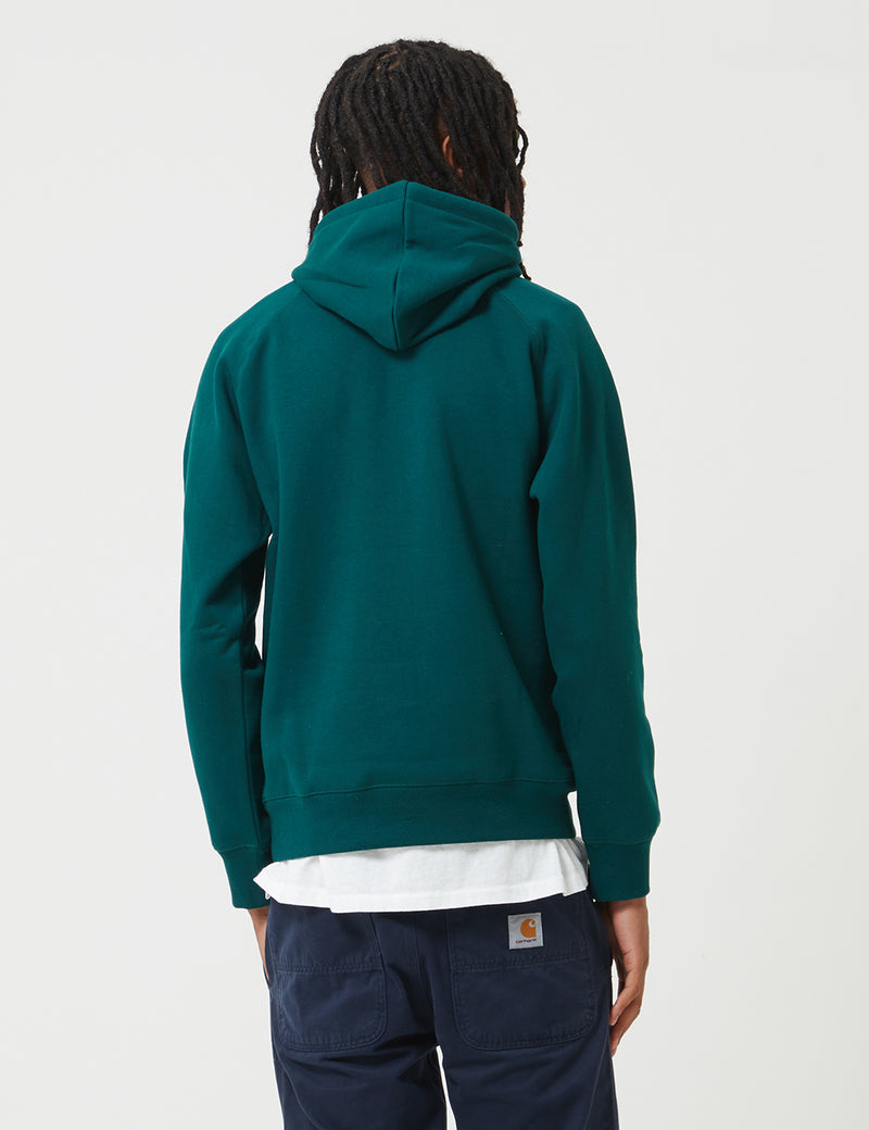 Carhartt-WIP Chase Hooded Sweatshirt - Dark Fir Green