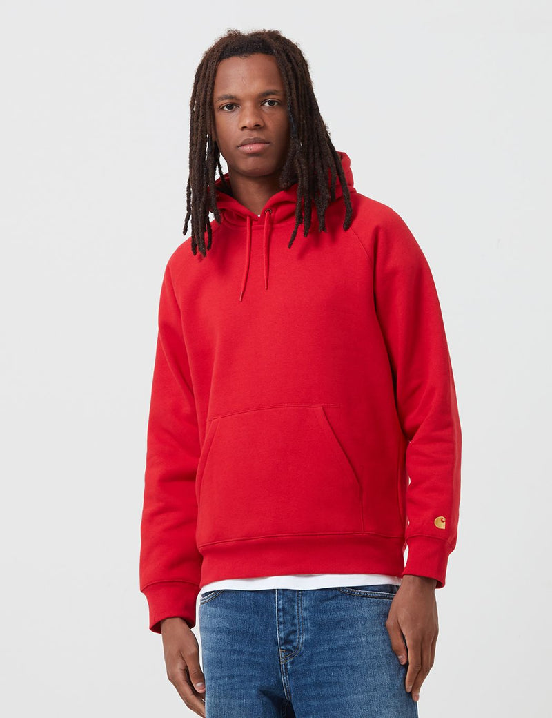 Carhartt-WIP Chase Hooded Sweatshirt - Etna Red