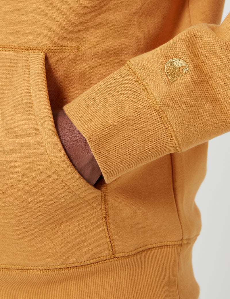 Carhartt-WIP Hooded Chase Sweatshirt - Winter Sun/Gold