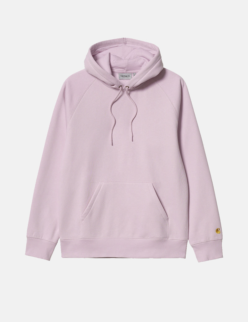 Sweat à capuche Carhartt-WIP Chase - Quartz pâle/Or