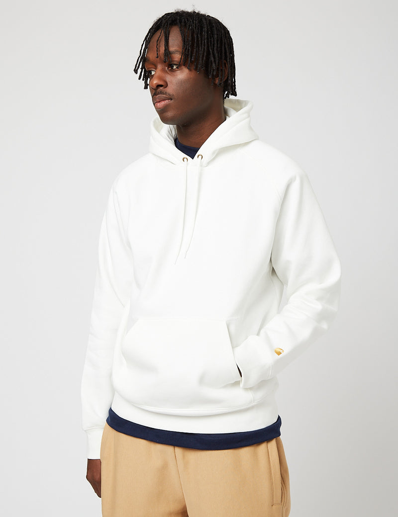 Carhartt-WIPチェイスフード付きスウェットシャツ-ワックス/ゴールド