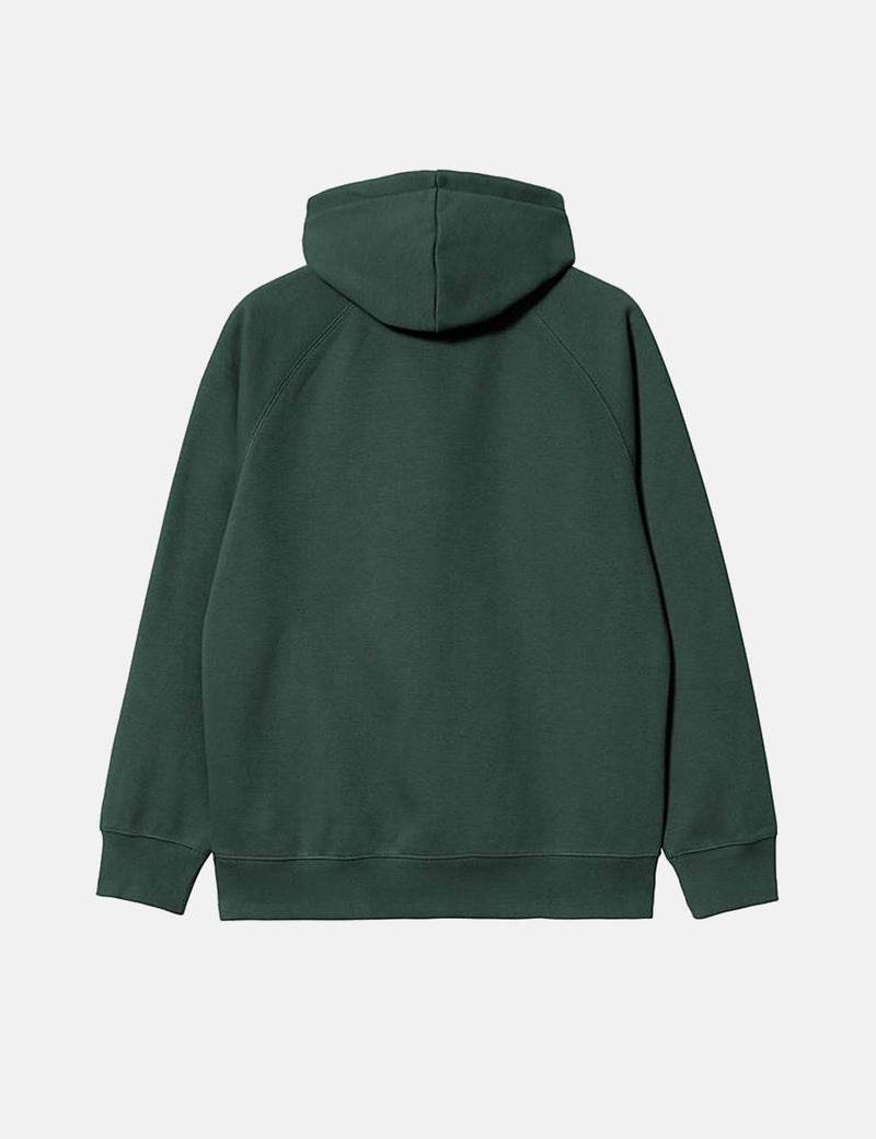 Carhartt-WIPチェイスフード付きスウェットシャツ-ジュニパーグリーン