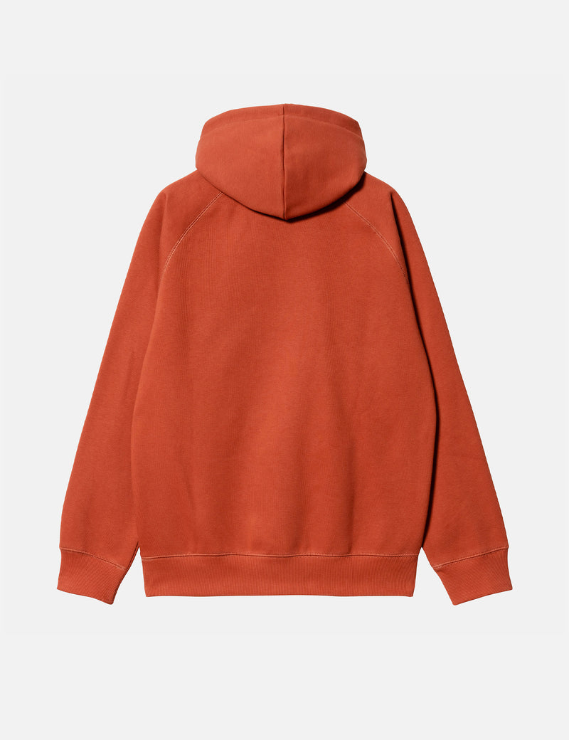 Carhartt-WIP Chase Hooded Sweatshirt - Phoenix Red/Gold