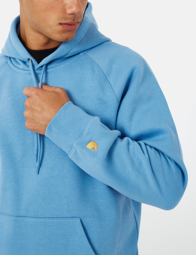 Carhartt-WIP Chase Hooded Sweatshirt - Piscine Blue