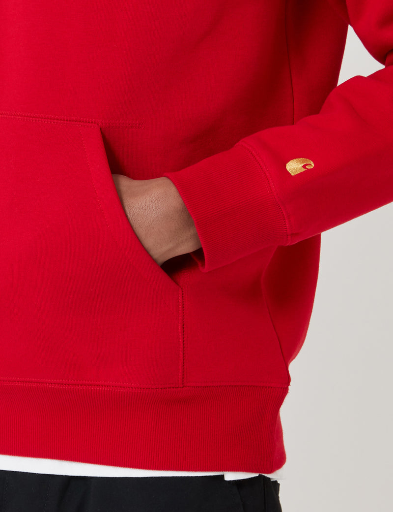 Carhartt-WIP Chase Hooded Sweatshirt - Cardinal Red