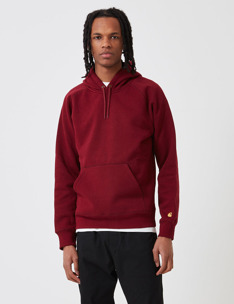 Carhartt-WIP Chase Hooded Sweatshirt - Cranberry Red