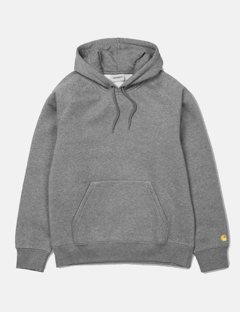 Carhartt-WIP Chase Hooded Sweatshirt - Dark Grey Heather