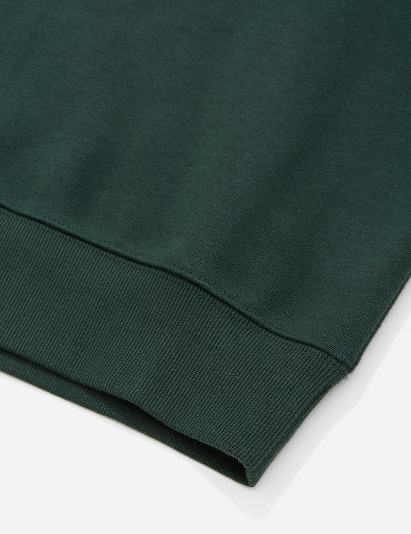 Carhartt-WIP Chase Quarter-Zip High Neck Sweatshirt - Loden Green