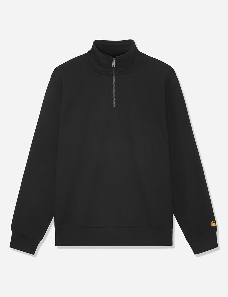 Carhartt-WIP Chase Quarter-Zip High Neck Sweatshirt - Black