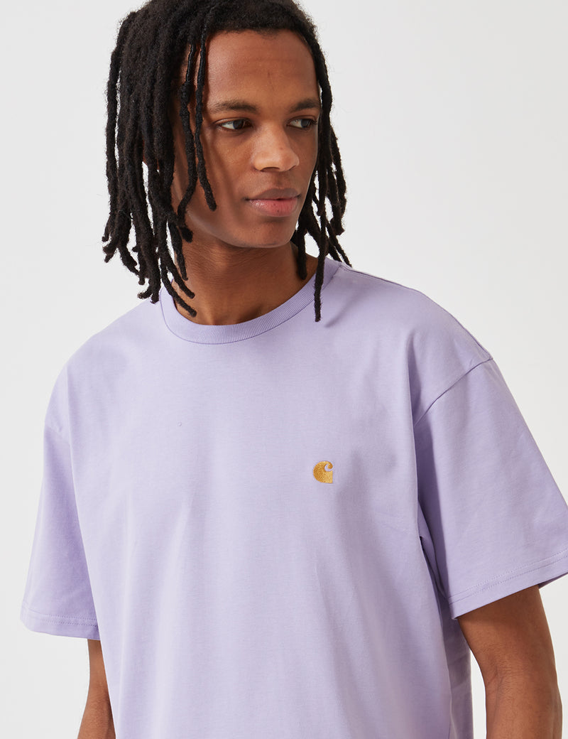 カーハート-WIPチェイスTシャツ-ソフトラベンダー