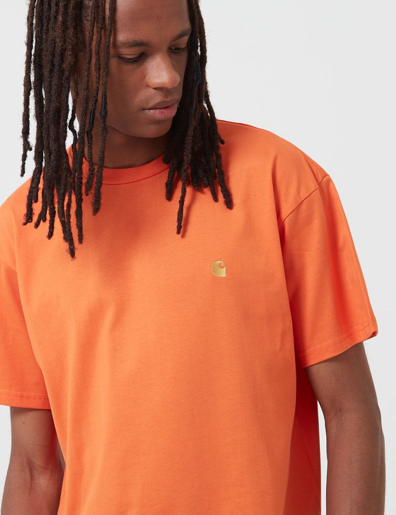 Carhartt-WIP Chase T-Shirt - Uhrwerk Orange