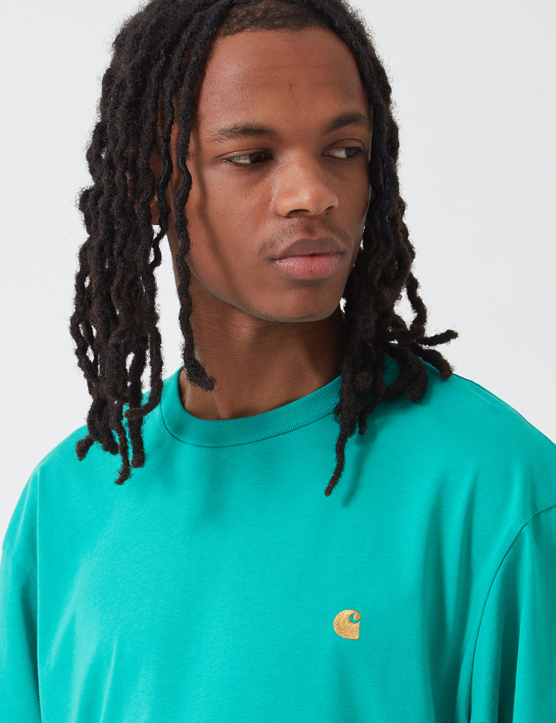 Carhartt-WIP 체이스 티셔츠-Yoda Green