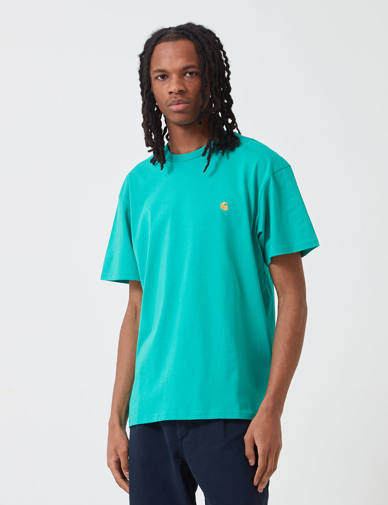 Carhartt-WIP 체이스 티셔츠-Yoda Green