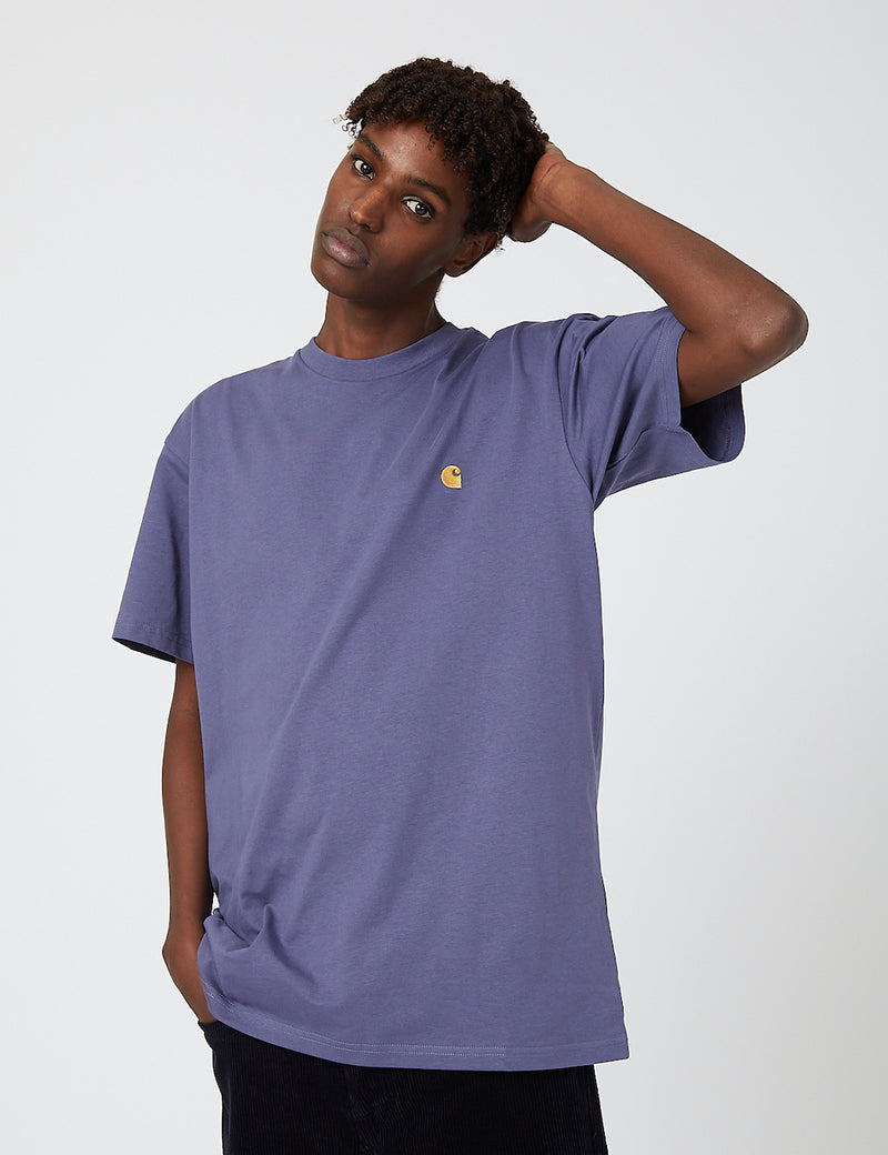 T-Shirt Carhartt-WIP Chase - Cold Viola/Or