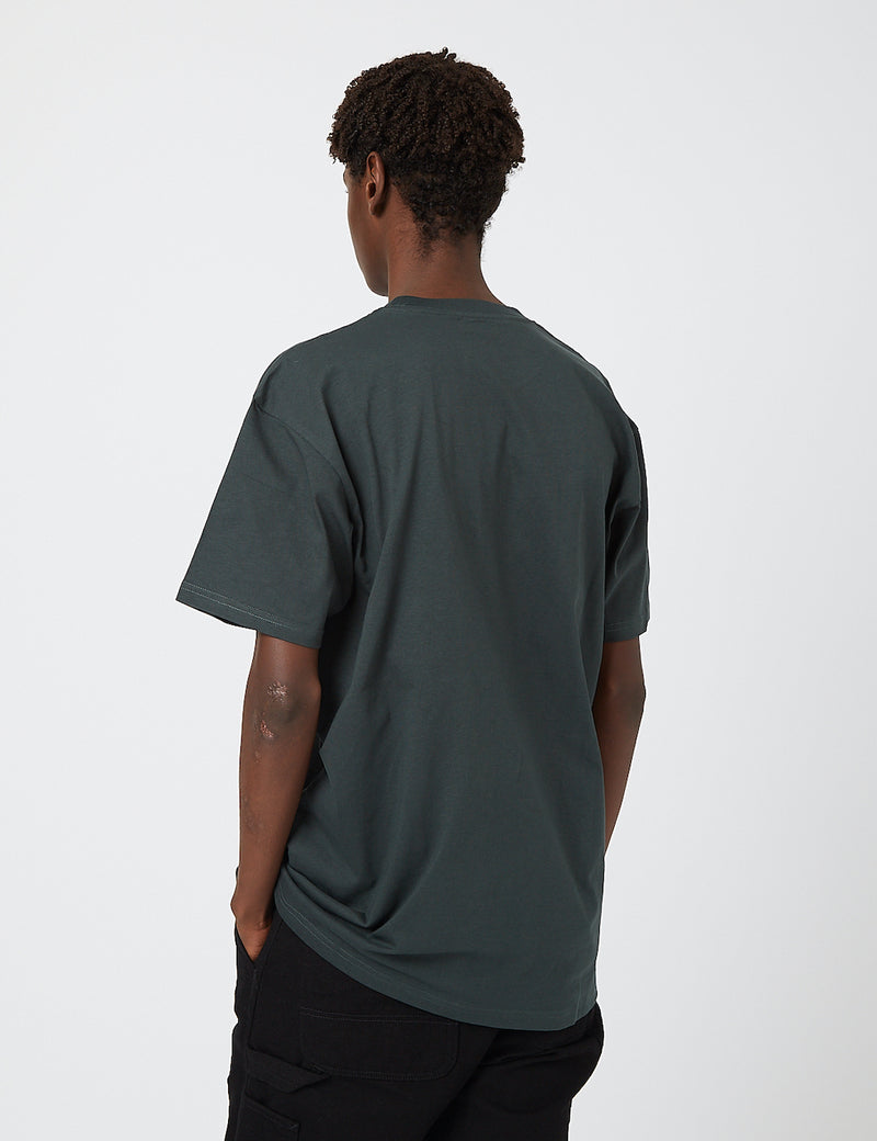 Carhartt-WIP Chase T-Shirt - Dark Teal/Gold