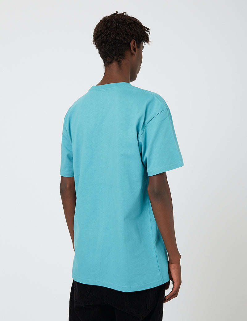 Carhartt-WIP Chase T-Shirt - Frosted Turquoise/Gold