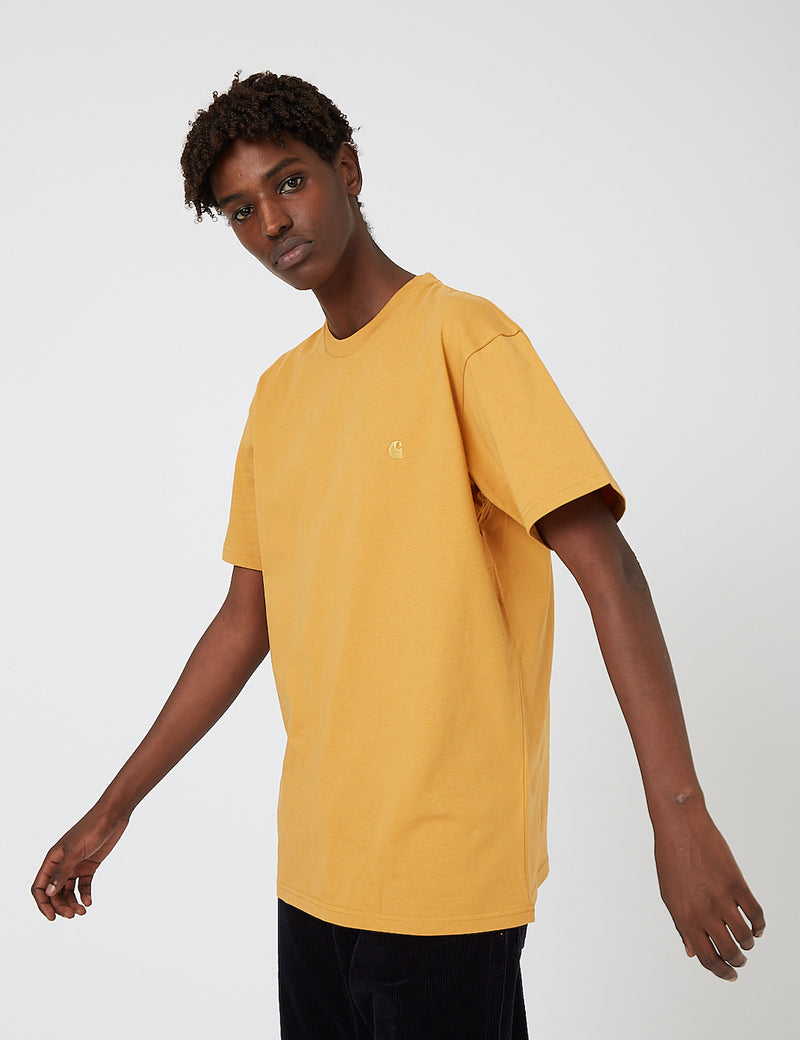Carhartt-WIP Chase T-Shirt - Winter Sun/Gold