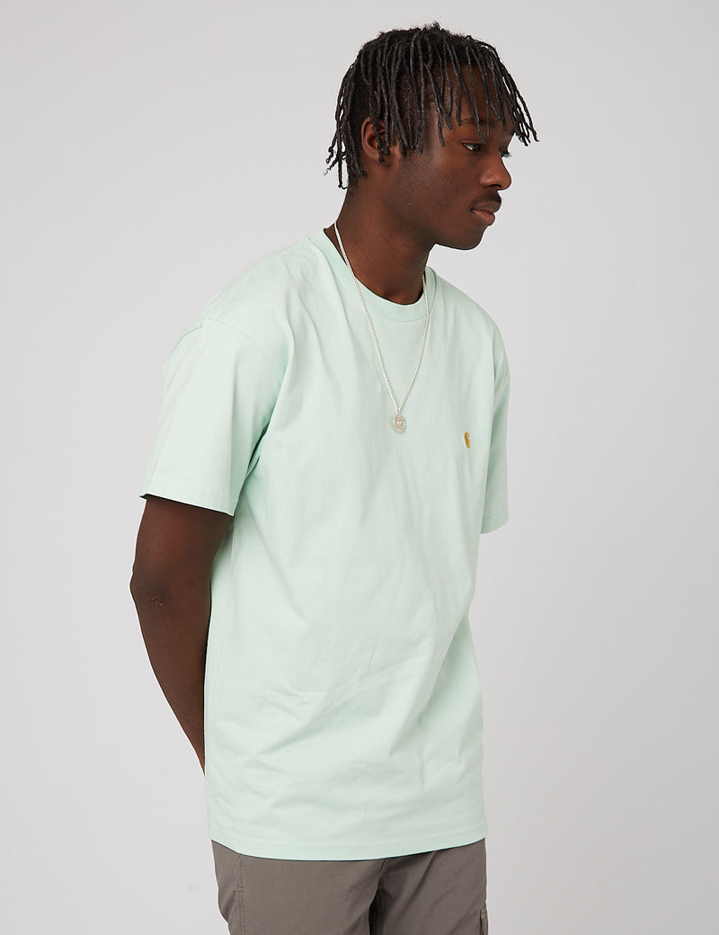 Carhartt-WIP Chase T-Shirt - Pale Spearmint/Gold