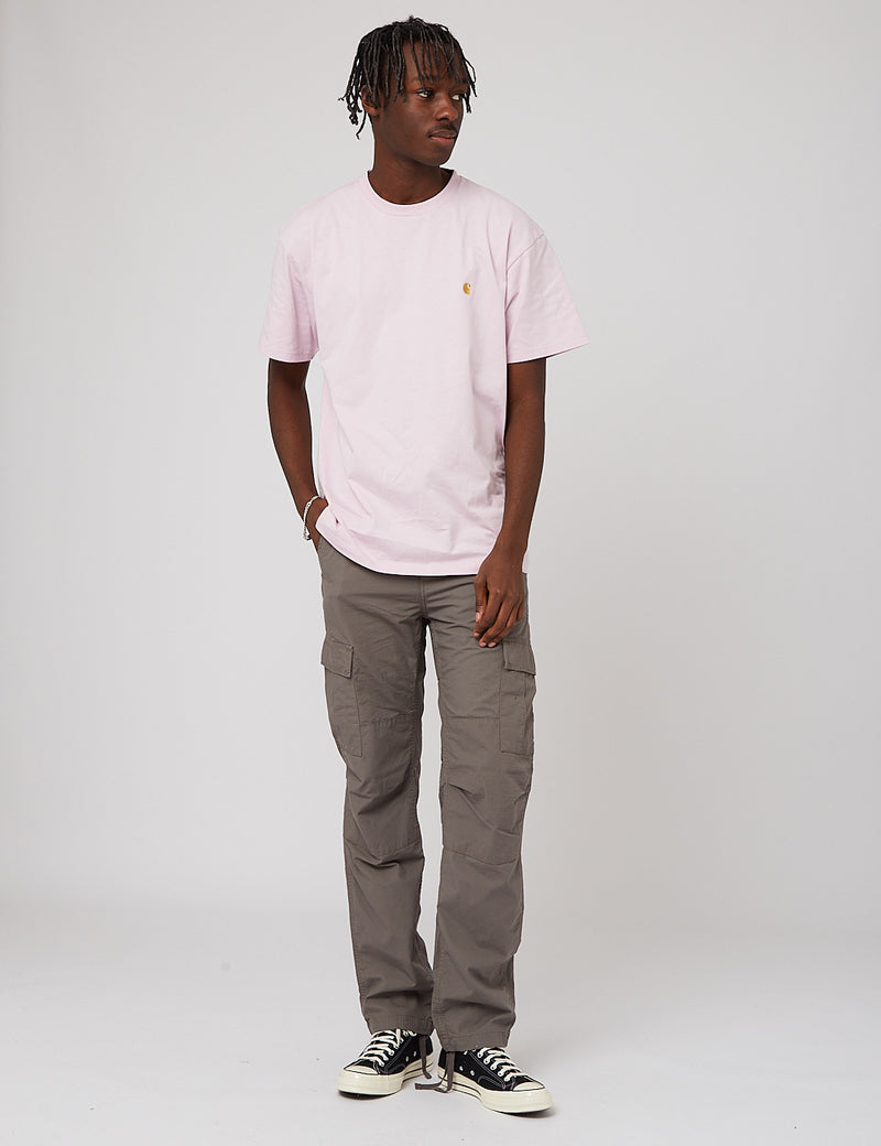 Carhartt-WIP Chase T-Shirt - Pale Quartz/Or