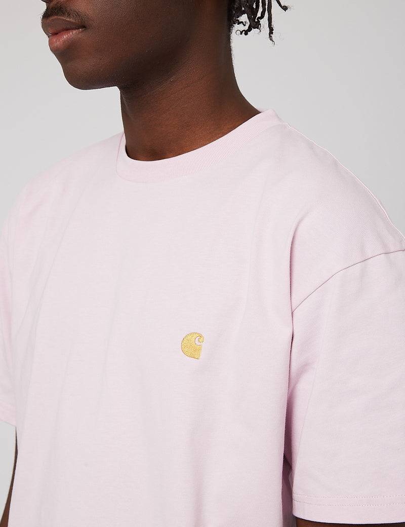 Carhartt-WIP Chase T-Shirt - Pale Quartz/Or