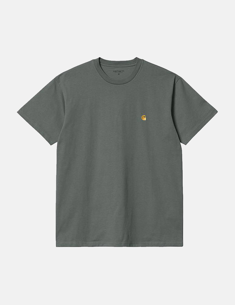 Carhartt-WIP Chase T-Shirt - Vert Thym/Or