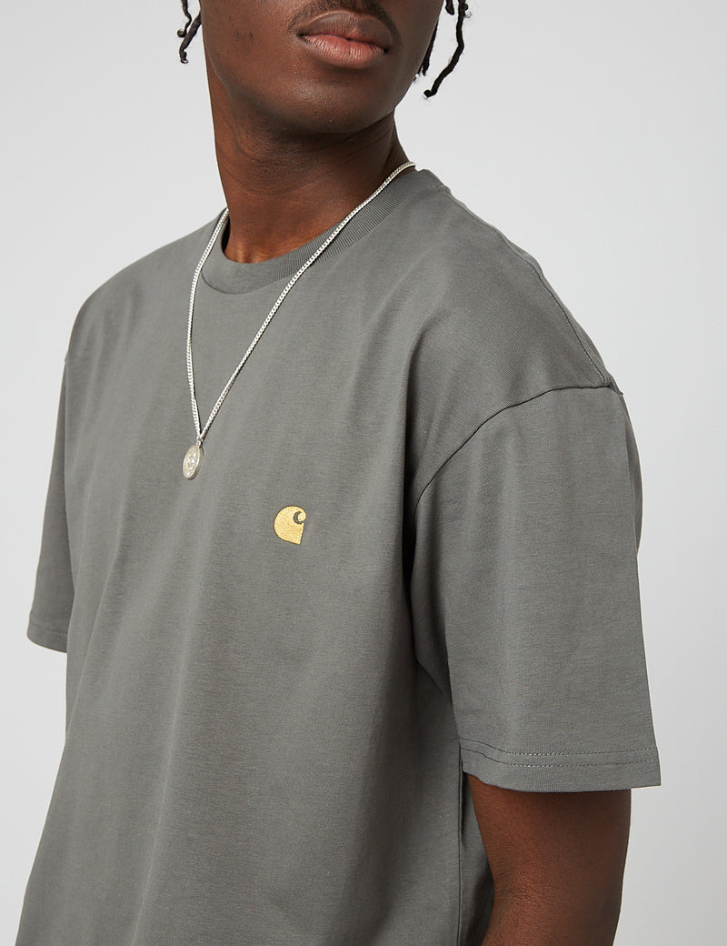 Carhartt-WIP Chase T-Shirt - Vert Thym/Or