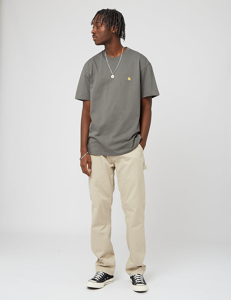 Carhartt-WIP Chase T-Shirt - Vert Thym/Or
