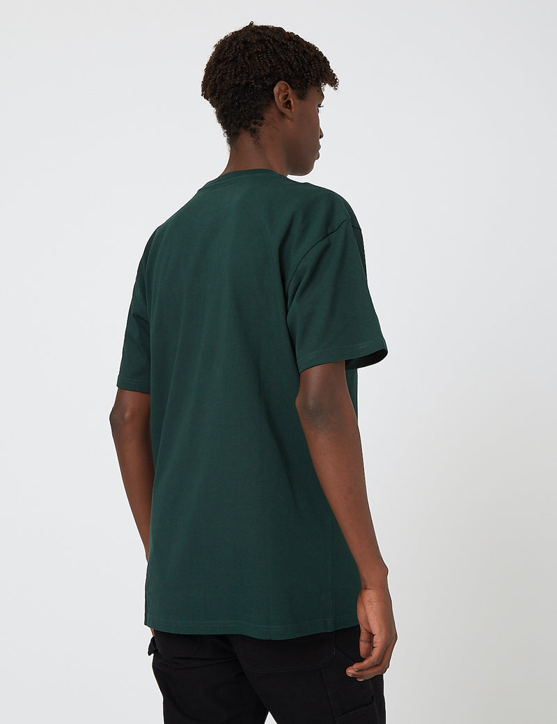 Carhartt-WIP Chase T-Shirt - Bottle Green/Gold