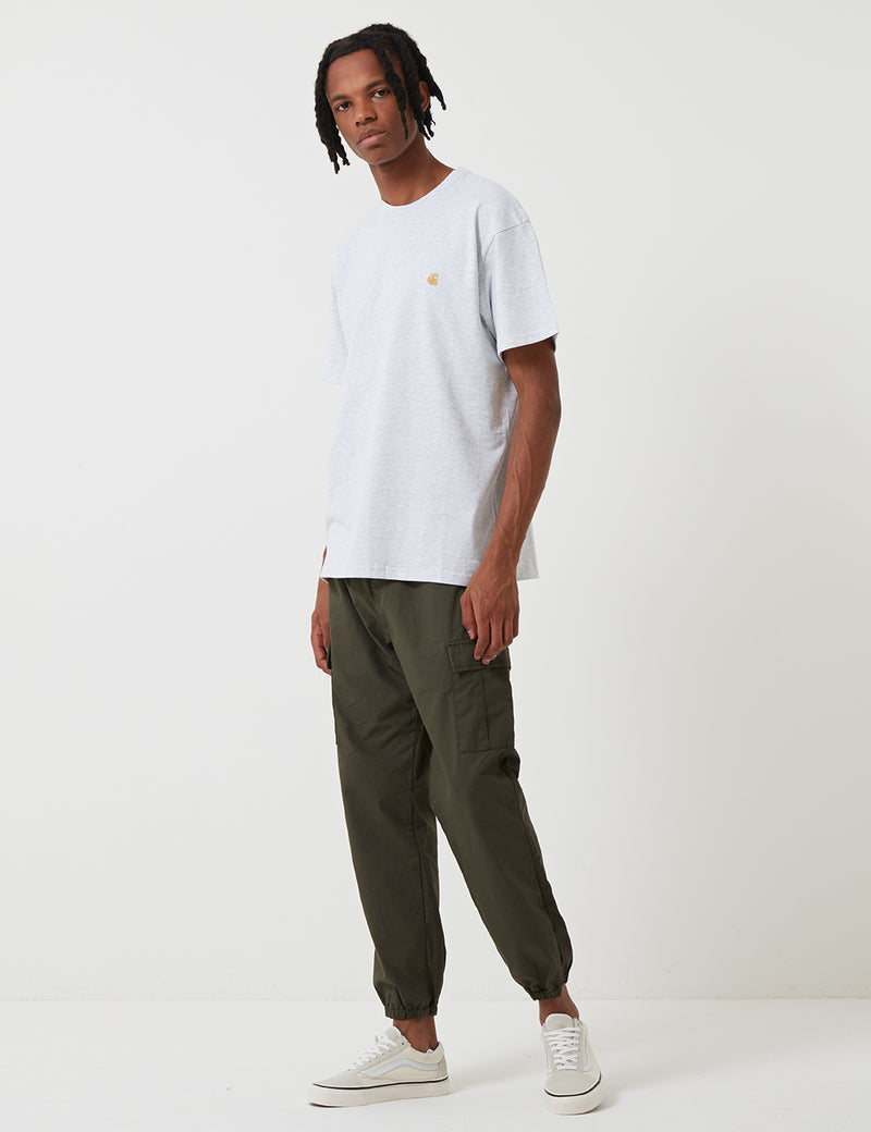 Carhartt-WIP Chase 티셔츠-Ash Heather Grey