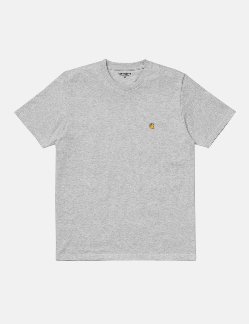 Carhartt-WIP Chase 티셔츠-Ash Heather Grey
