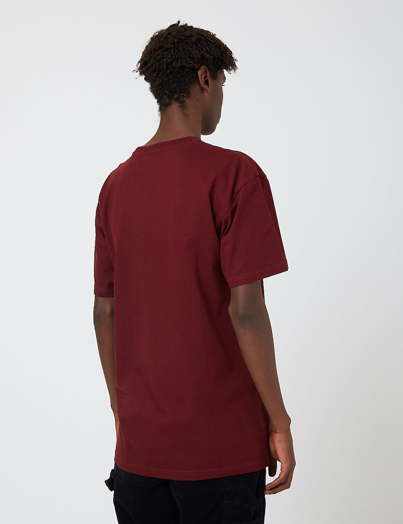 Carhartt-WIP Chase T-Shirt - Bordeaux / Gold