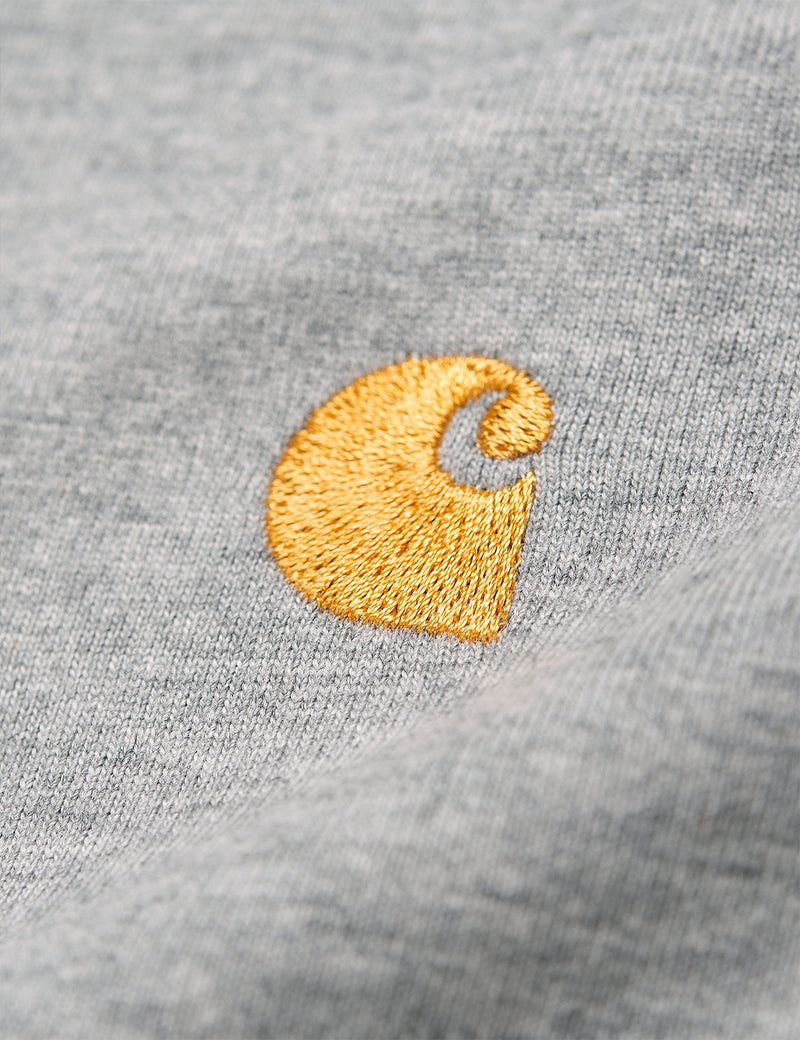 Carhartt-WIP Chase T-Shirt - Grey Heather/Gold
