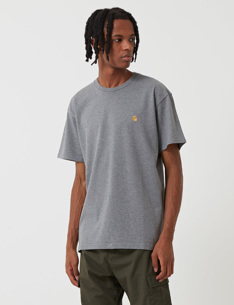 Carhartt-WIP Chase T-Shirt - Dark Grey Heather