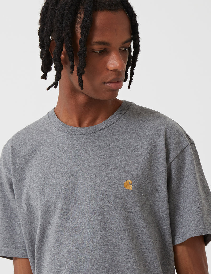 Carhartt-WIP Chase T-Shirt - Dark Grey Heather